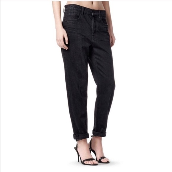 Alexander Wang Women’s Wang 003 Boyfriend Tapered Black Jeans Size 26 Relaxed - Picture 1 of 10